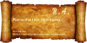 Marschalko Antigon névjegykártya